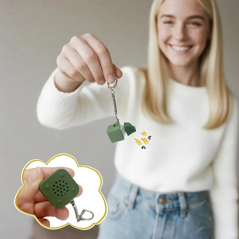🐸 Croaking Frog Keychain - Realistic Sound Effect Stress Relief Toy