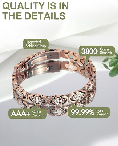 🔥Copper Bracelets for Women. Pure Copper Magnetic Bracelet with 3800 Gauss Effective Magnets