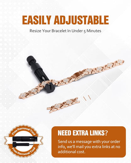 🔥Copper Bracelets for Women. Pure Copper Magnetic Bracelet with 3800 Gauss Effective Magnets